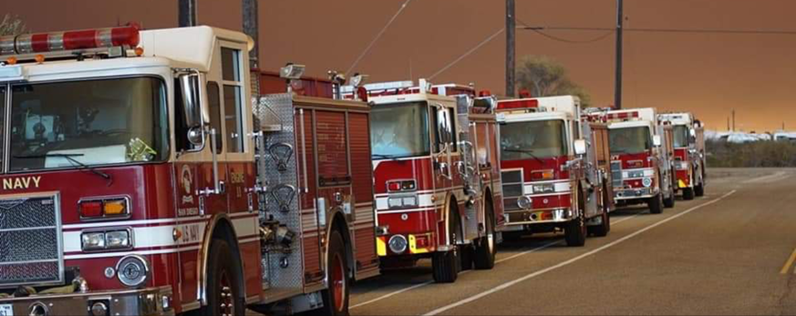 Federal Fire Department San Diego Station 16 specialized emergency response vehicles and equipment at the ready