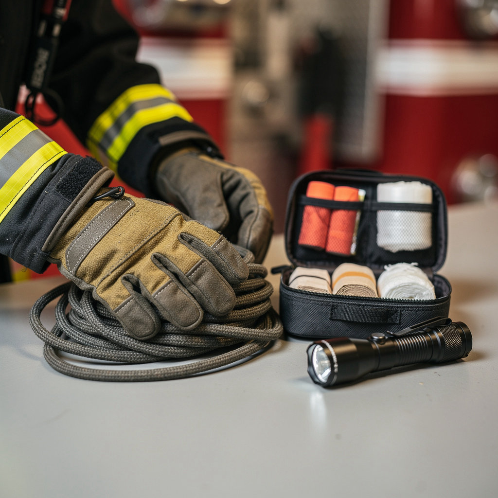 Federal Fire Department San Diego Station 16 emergency preparedness guide with supplies for families and military personnel